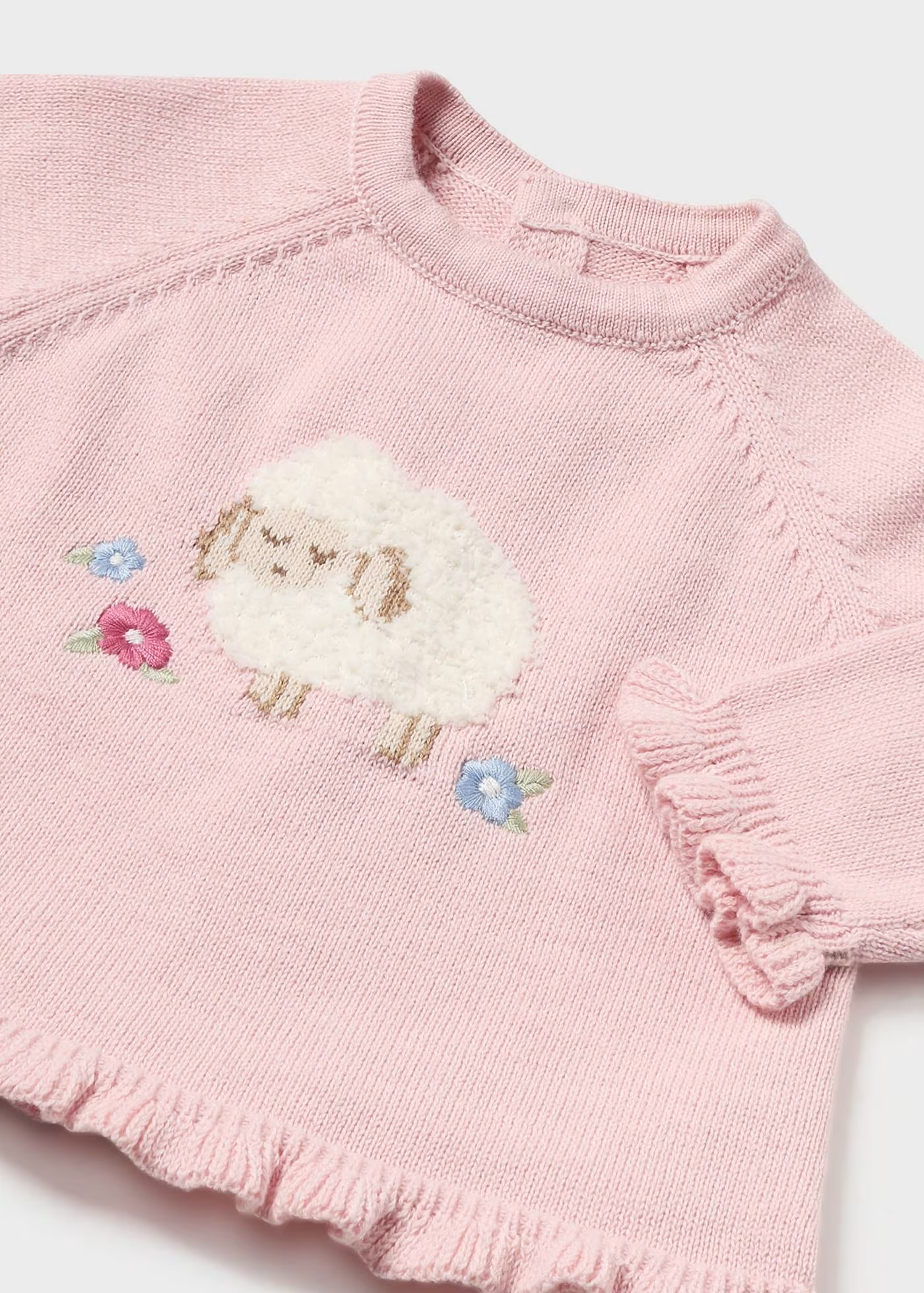 Sheep Emb. Knit Set - 2243