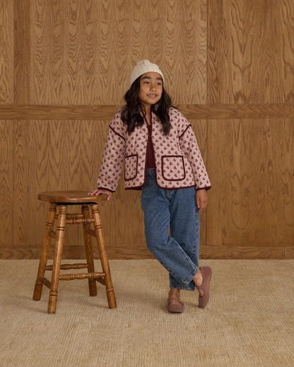 Quilted Jacket - Blush Fleur