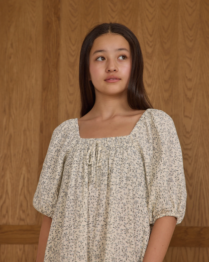 Sabrina Mini Dress - Blue Vines
