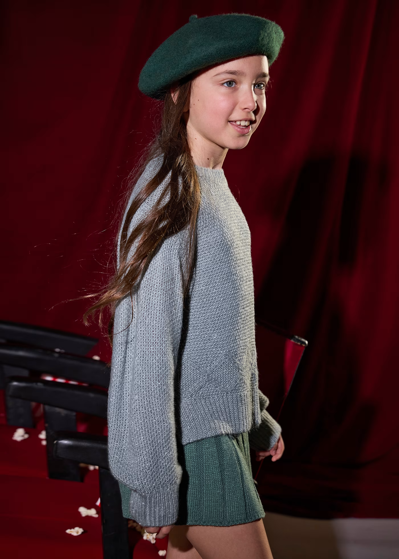 Metallic Knit Sweater - Jade