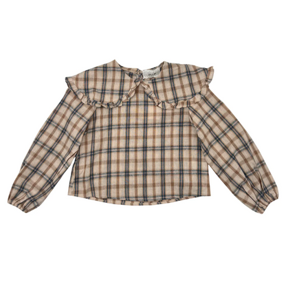 Hot Cocoa Plaid - Collar Top