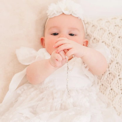 White Rosary - Sterling Silver