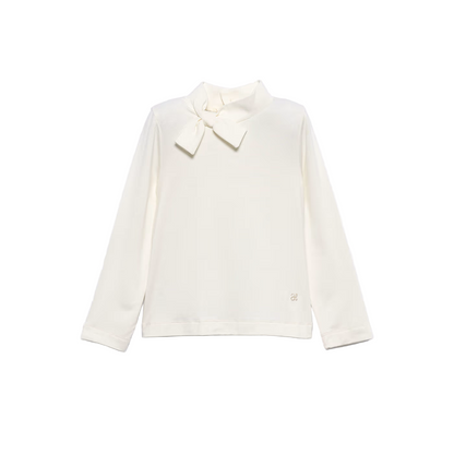 Bow Turtleneck - Cream