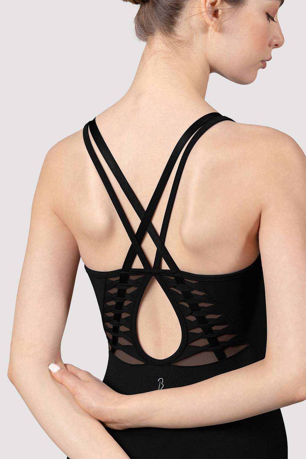 Lucey Halter Leotard - Black