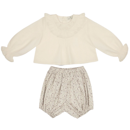 Amy Bloomer Set - Cream/Flowers