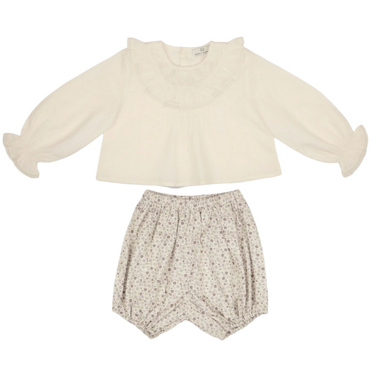 Amy Bloomer Set - Cream/Flowers