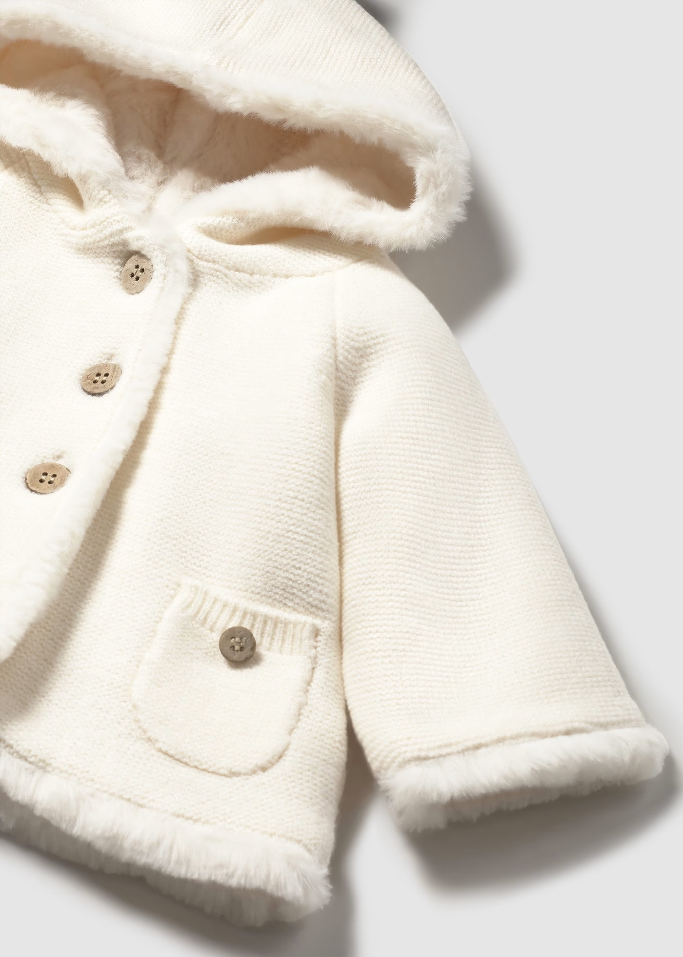 Pompom Knit Cardigan - Cream