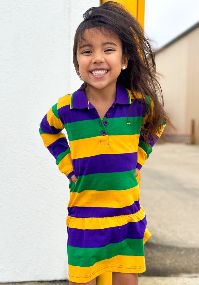 Rugby Dress - Mardi Gras