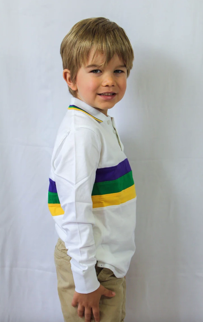 Mardi Gras Stripe L/S Tee