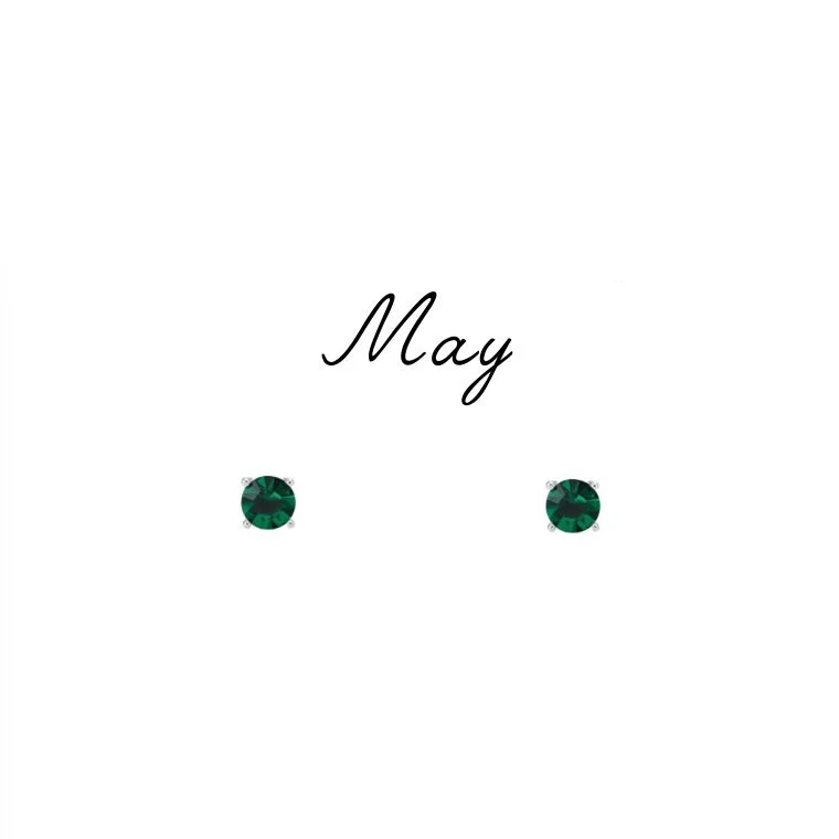 Birthstone Stud Earrings