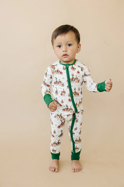 Bamboo Zip PJ - Merry Mallards