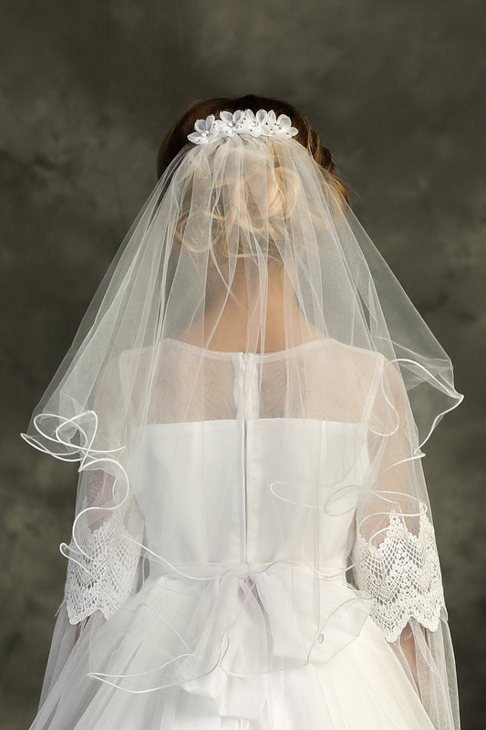 Flower Comb Veil - VEIL029