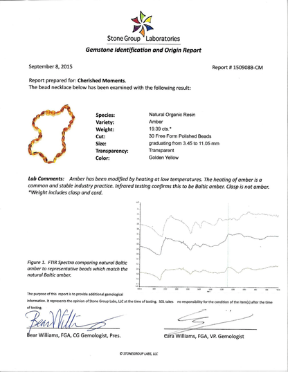 Amber Teething Necklace - Polished