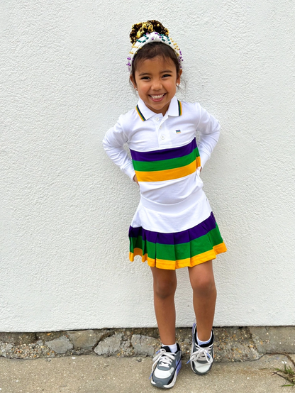 Pleated Skort - Mardi Gras