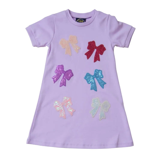 Sparkly Bows Applique Dress