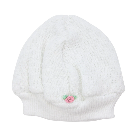 Beanie W/ Rosette - Pink
