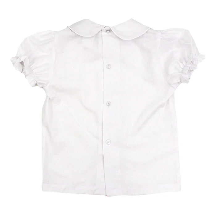 Girls S/S Blouse-White