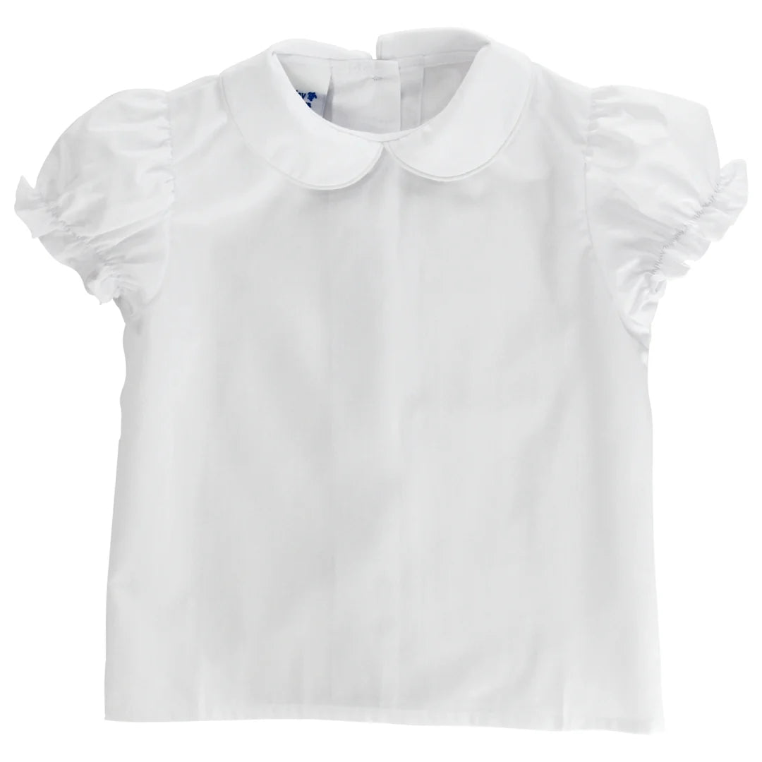 Girls S/S Blouse-White