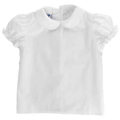 Girls S/S Blouse-White