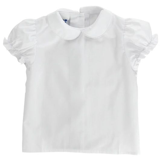 Girls S/S Blouse-White
