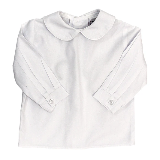 Boys L/S Piped Shirt - White