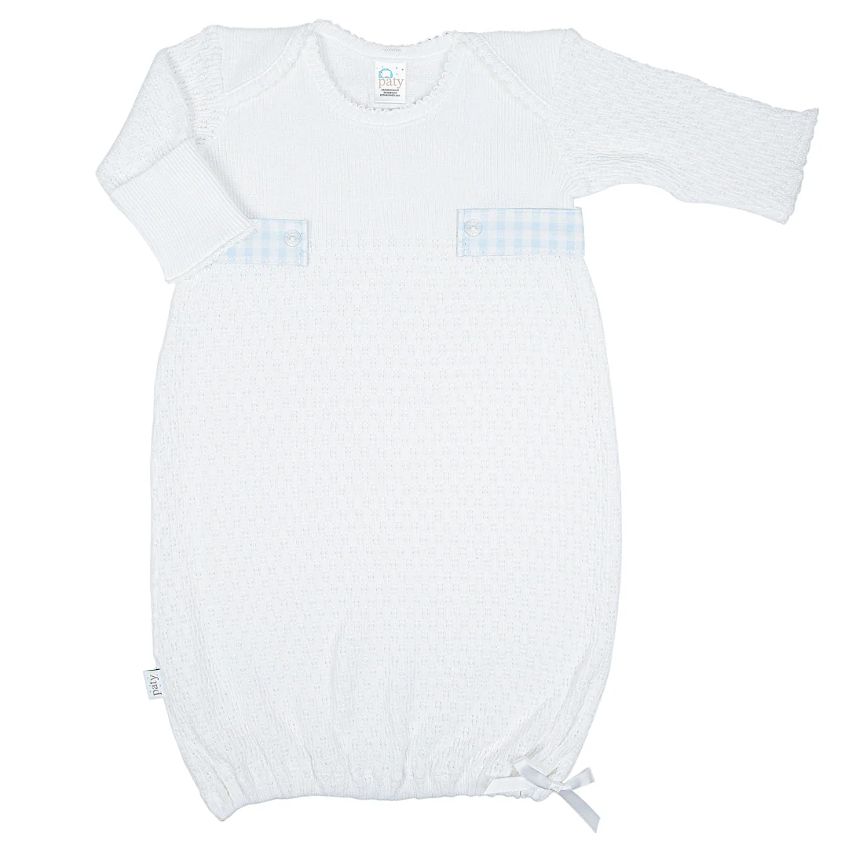 Overlap Gown - Gingham Trim