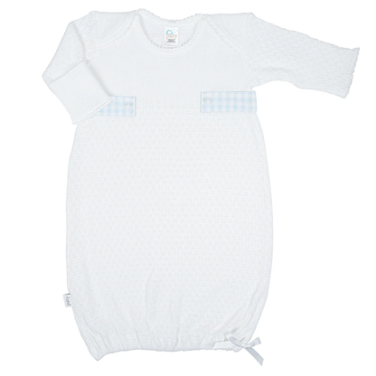 Overlap Gown - Gingham Trim