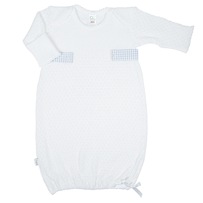 Overlap Gown - Gingham Trim