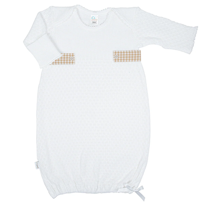 Overlap Gown - Gingham Trim