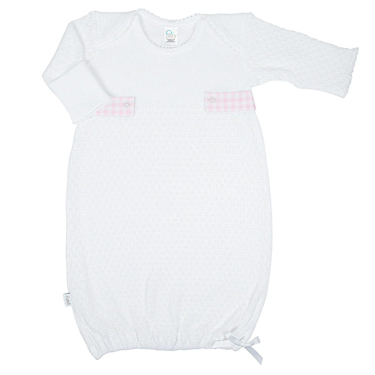 Overlap Gown - Gingham Trim