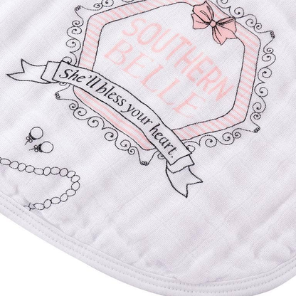 Burp Cloth & Bib: Southern Belle