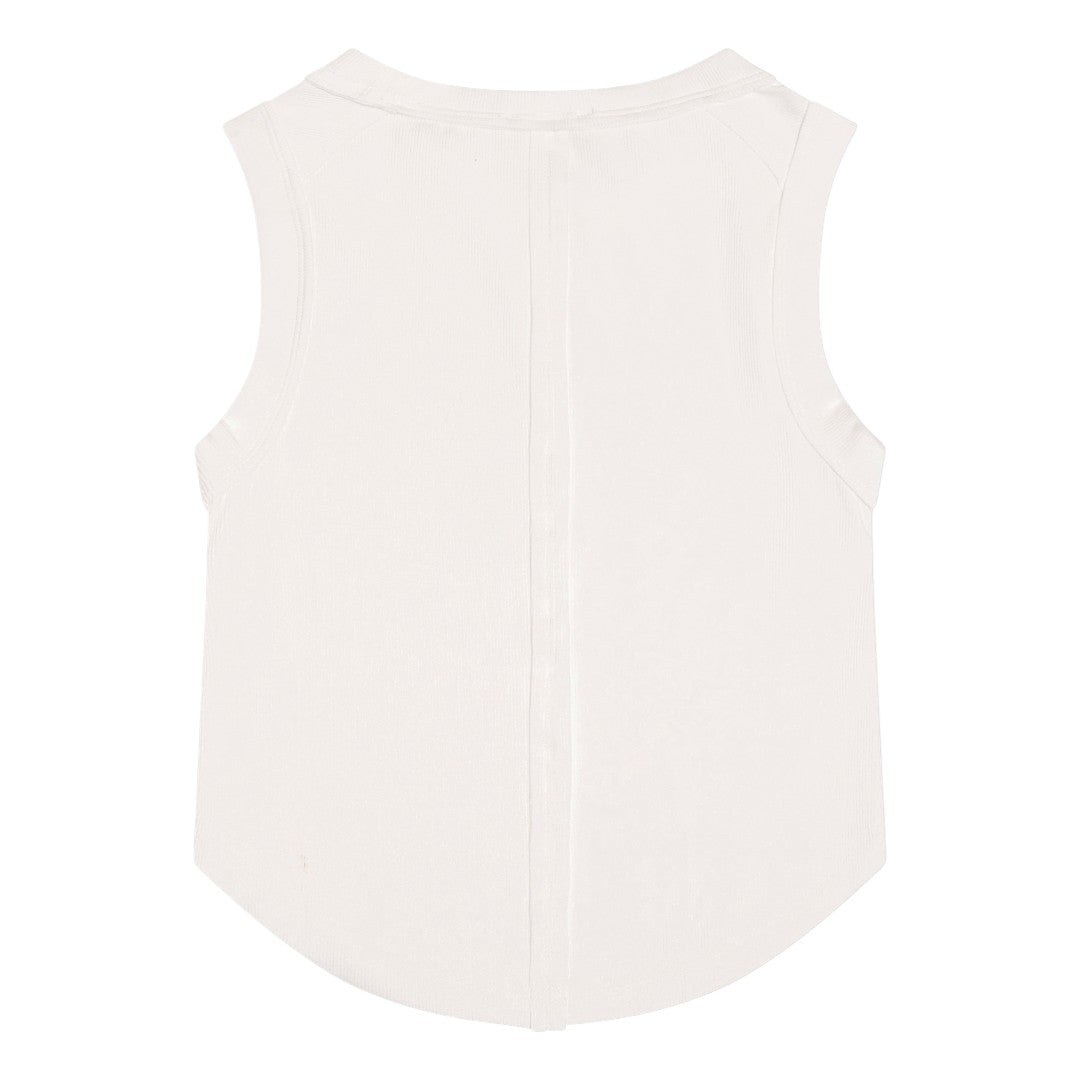 Ribbed Seam Tank Top - Ecru