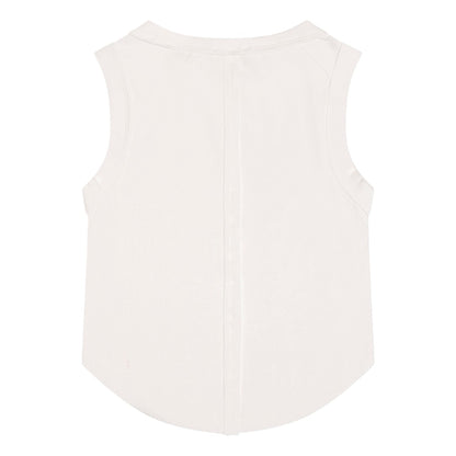 Ribbed Seam Tank Top - Ecru