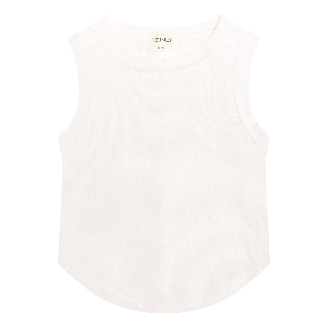 Ribbed Seam Tank Top - Ecru
