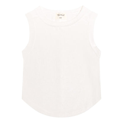 Ribbed Seam Tank Top - Ecru
