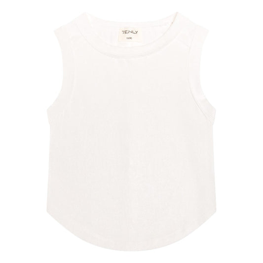 Ribbed Seam Tank Top - Ecru