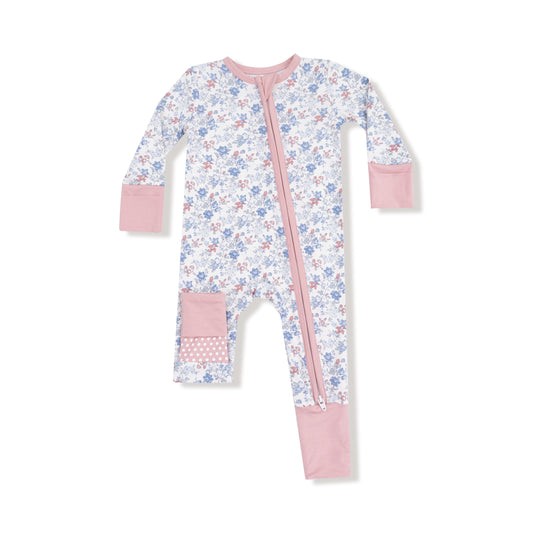Country Girl Floral - Zip Footie