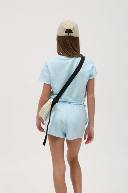 French Terry Waist Tee - Calypso