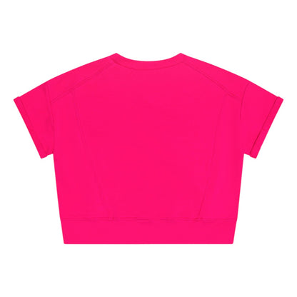 French Terry Waist Tee - Cerise