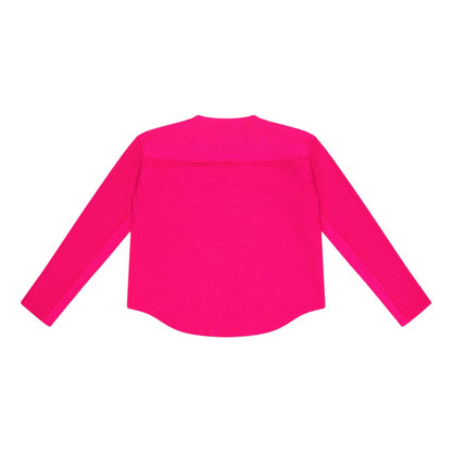 Waffle L/S Pullover - Cerise