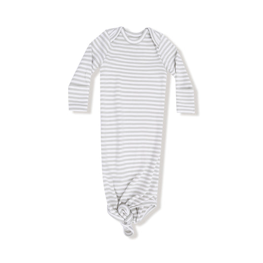 Grey/Wht. Stripe - Knotted Gown