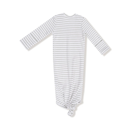 Grey/Wht. Stripe - Knotted Gown
