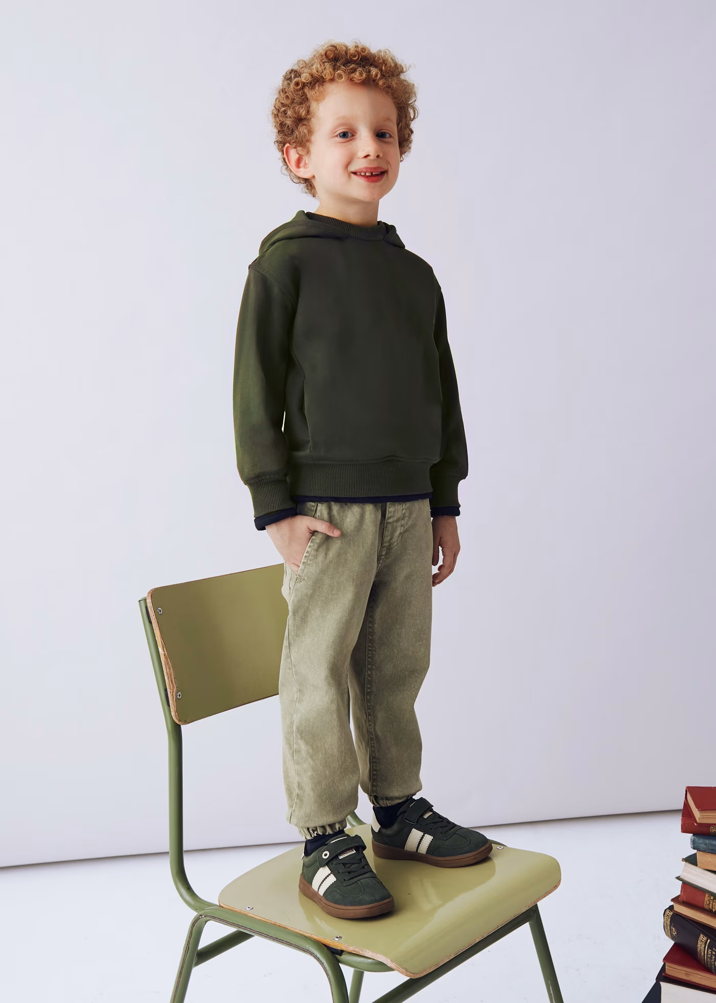 Hooded Pullover - Olive