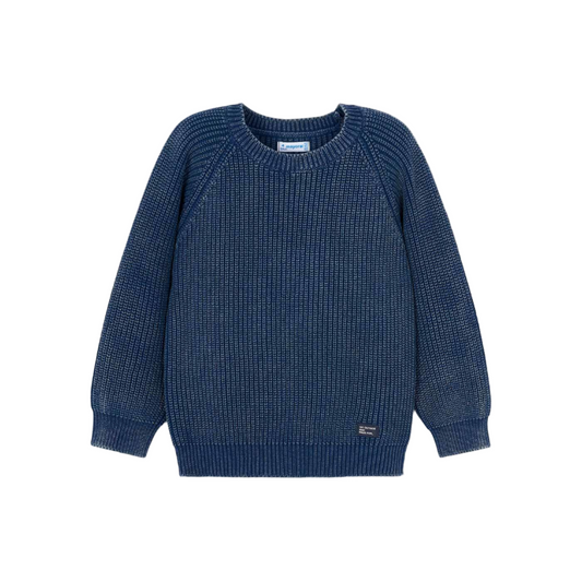 Rib Knit Sweater - Blue