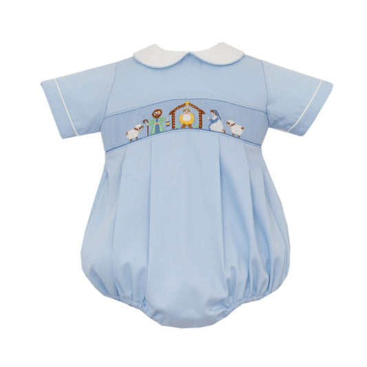 Nativity Pique Bubble - Blue