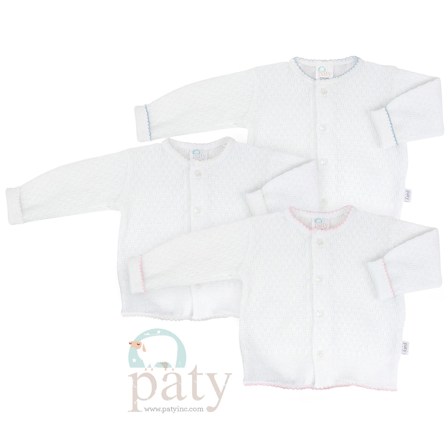 White Sweater W/ Trim - 182
