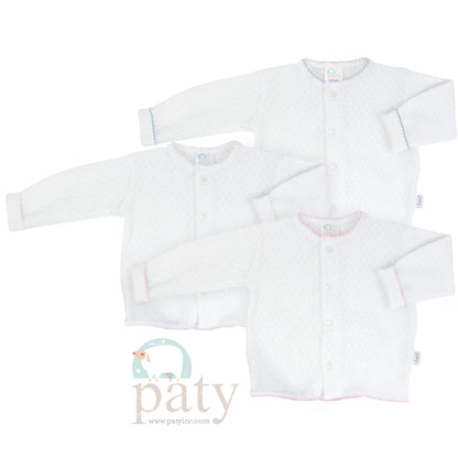 White Sweater W/ Trim - 182