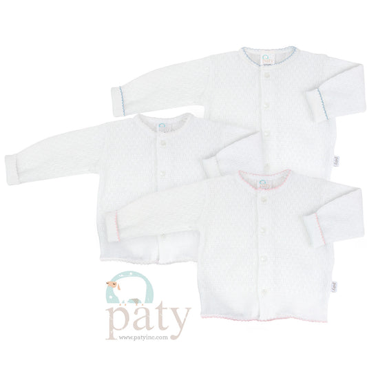 White Sweater W/ Trim - 182