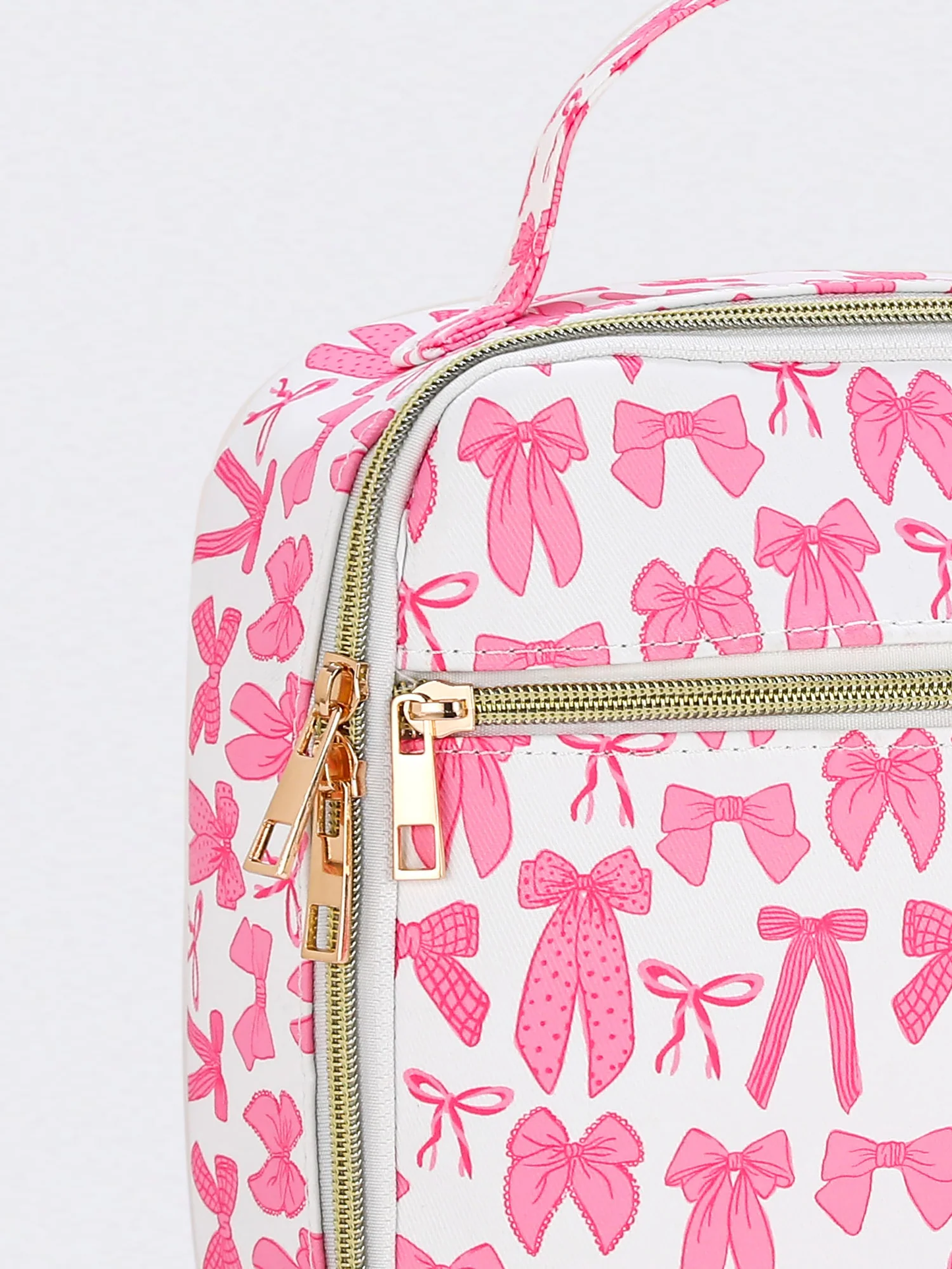 Bow Print Canvas Lunch Bag
