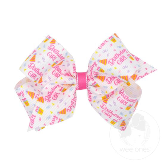 Med. Birthday Print Bow - 1687